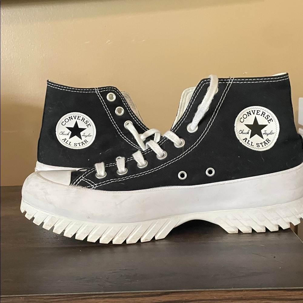 Converse Black High-Top Platform Sneakers